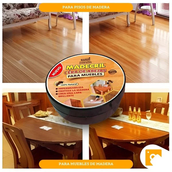 Cera madecril para madera y cuero 480 gr