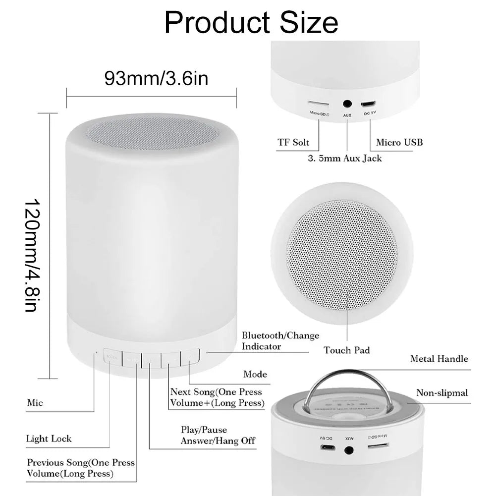 Lámpara Tactil con bocina bluetooth
