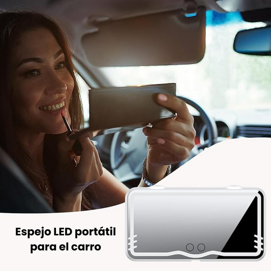 Espejo LED para Auto – Maquillaje Perfecto en Cualquier Lugar