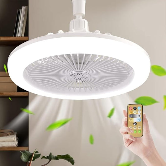 Lámpara LED 4 colores + Ventilador Elegante