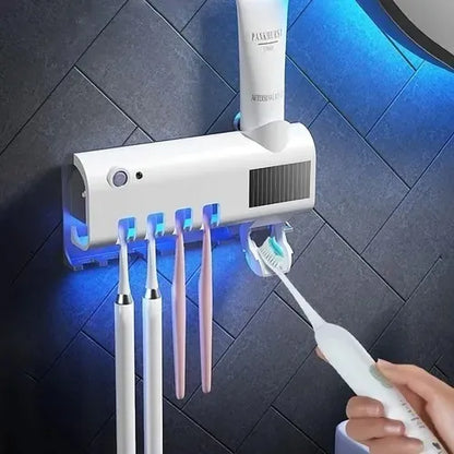 🦷✨ Dispensador y Esterilizador de Cepillos: cepíllate con confianza, sin bacterias, sin riesgos