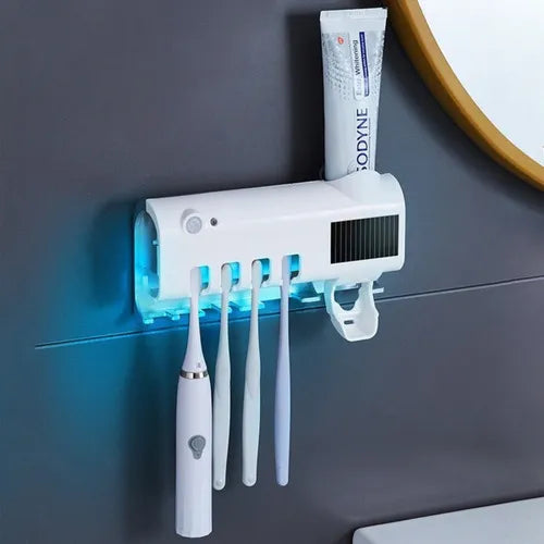 🦷✨ Dispensador y Esterilizador de Cepillos: cepíllate con confianza, sin bacterias, sin riesgos