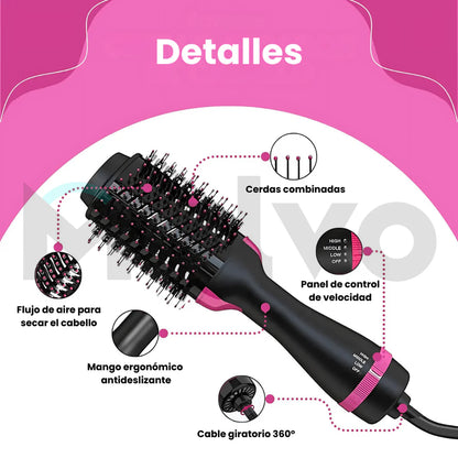 💜🌬️ Cepillo Secador One Step – Ahorra tiempo, gana estilo