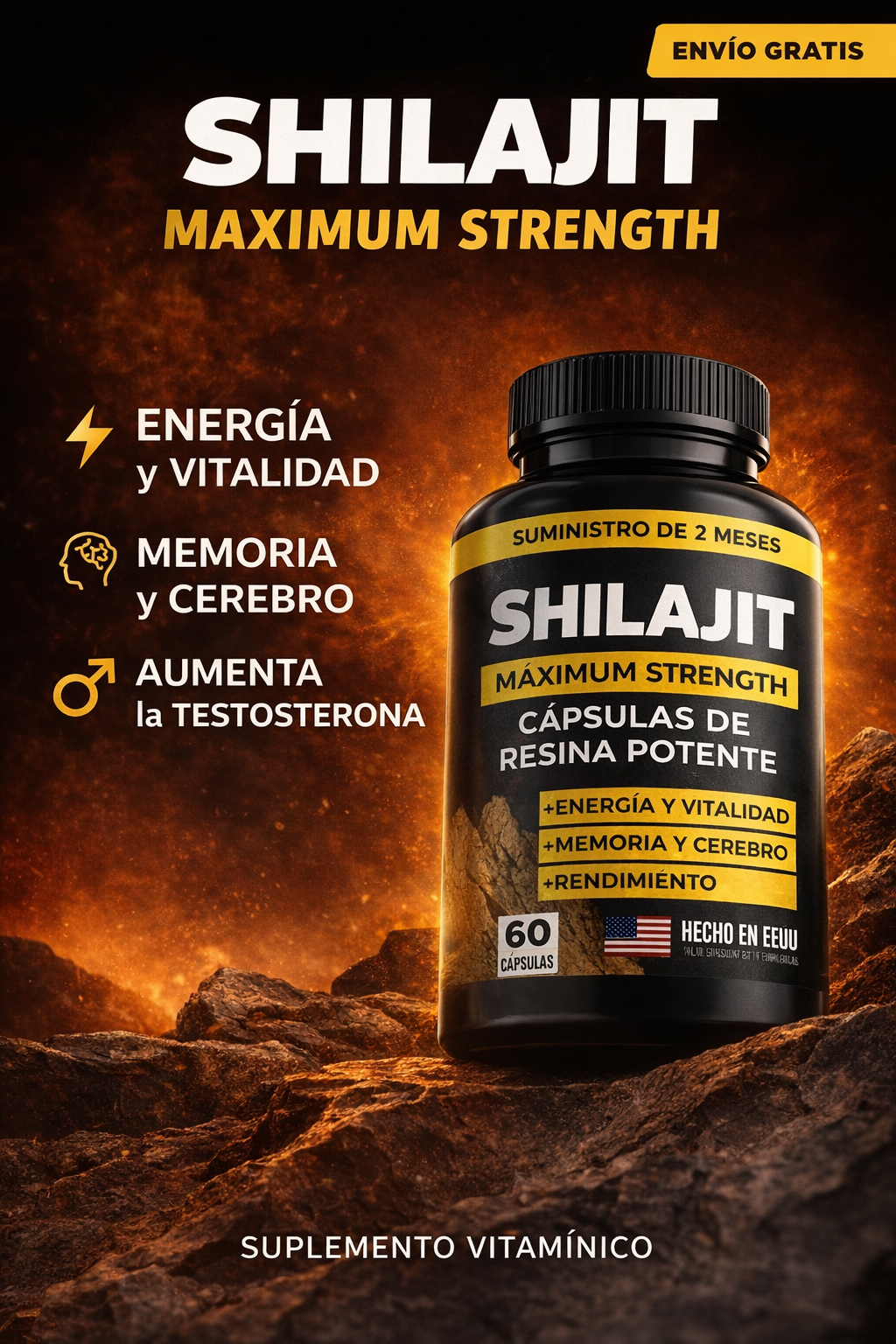 Shilajit Maximun Strength™ x60 capsulas