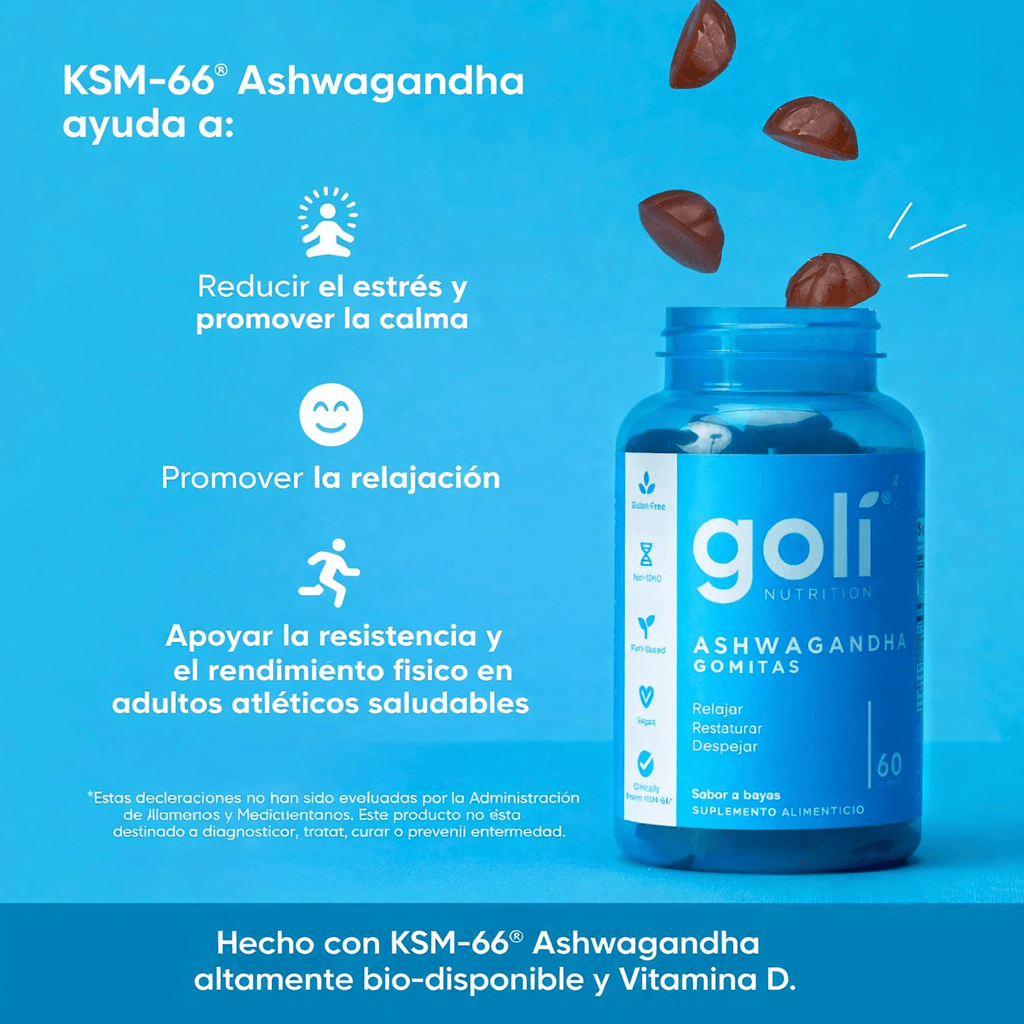 Suplemento Goli Ashwaganda x60 gomas | para el cansancio